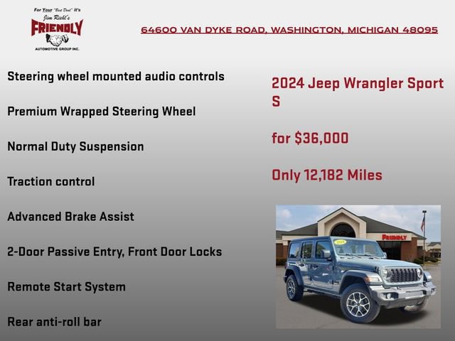 Used 2024 Jeep Wrangler Unlimited Sport AWD/4WD image 30
