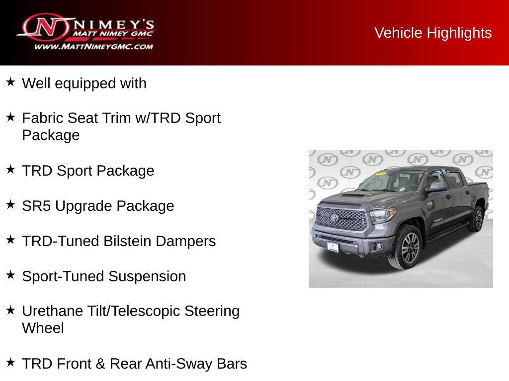 Used 2019 Toyota Tundra SR5 w/ TRD Sport Package AWD/4WD image 6