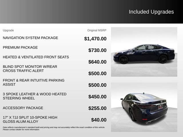 Used 2017 Lexus ES 350 w/ Navigation System Package FWD image 5
