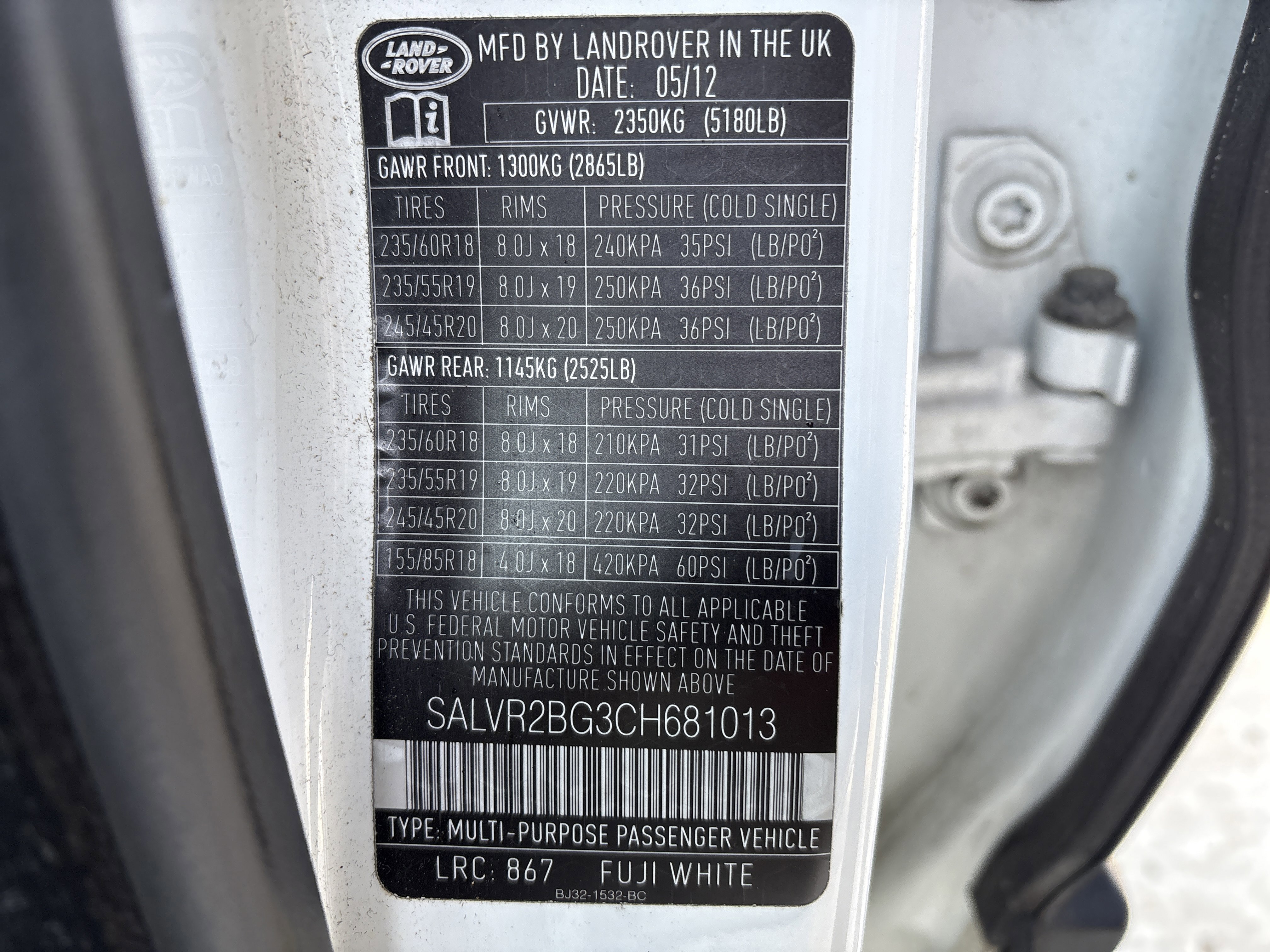 Used 2012 Land Rover Range Rover Evoque Pure Premium image 5