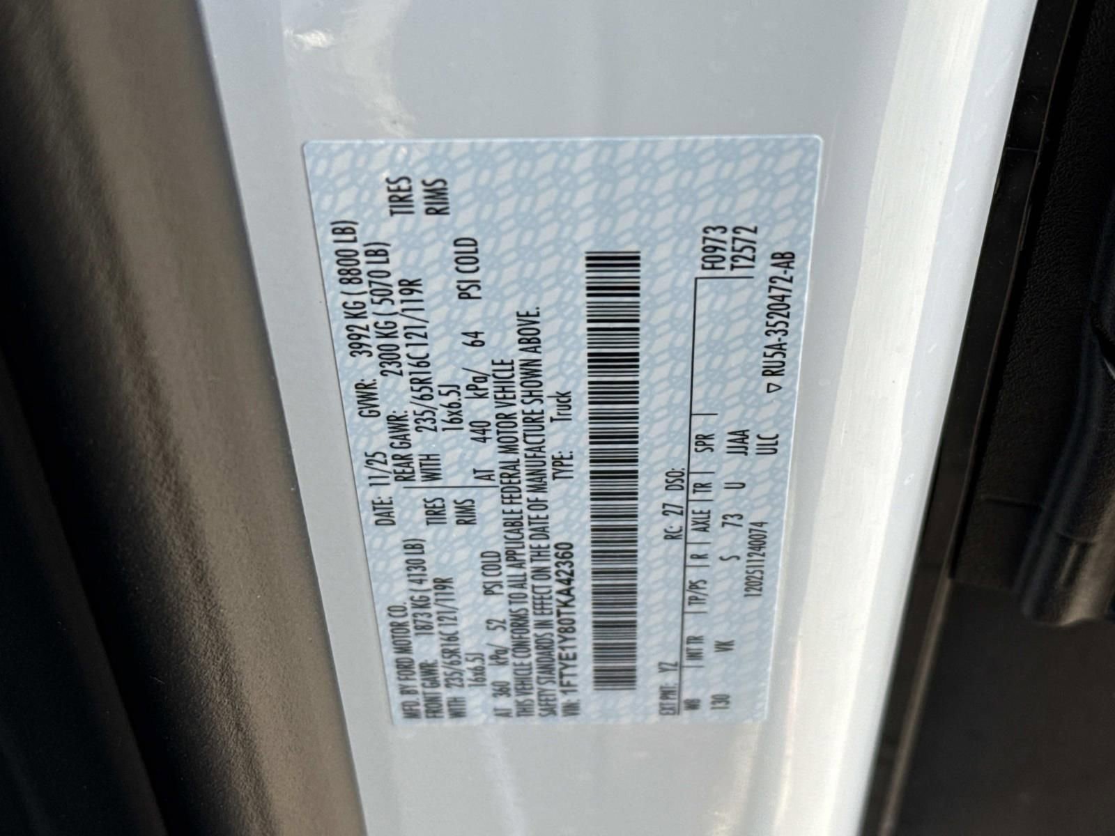 New 2026 Ford Transit 150 Low Roof w/ Load Area Protection Package image 21