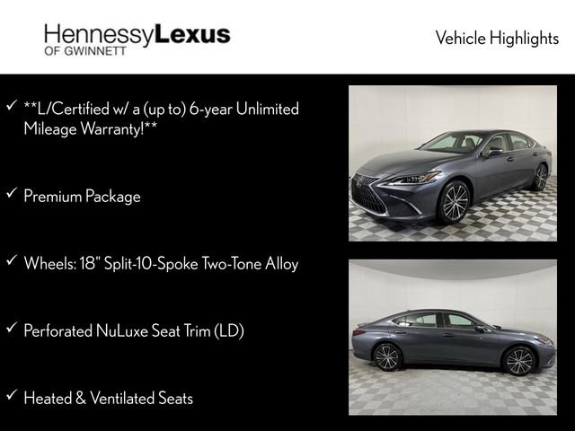 Certified 2025 Lexus ES 300h 300h w/ Premium Package image 12