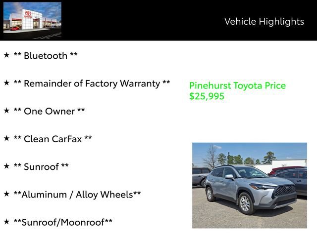 Certified 2024 Toyota Corolla Cross LE w/ Moonroof Package image 7