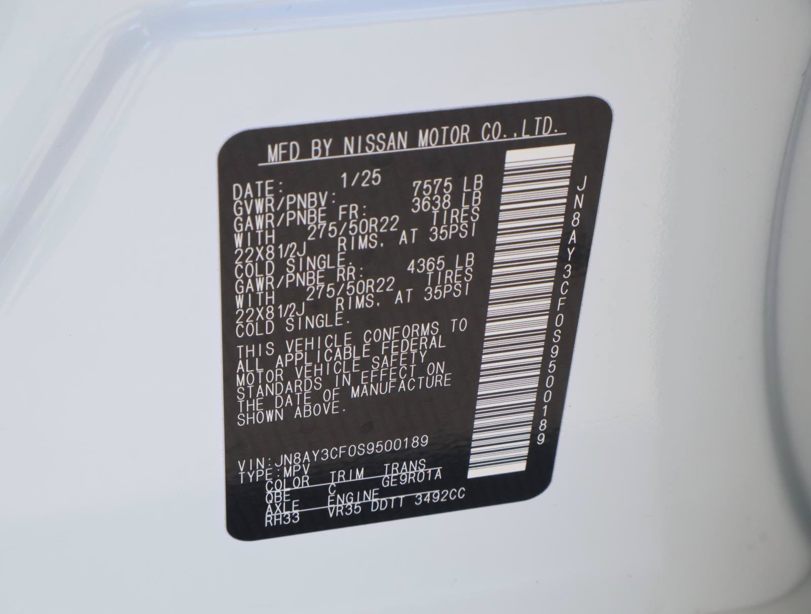Used 2025 Nissan Armada Platinum Reserve RWD image 24