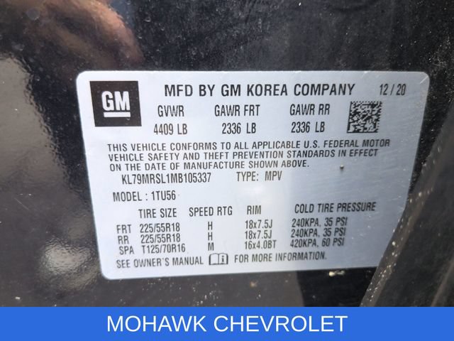 Certified 2021 Chevrolet TrailBlazer LT w/ Sun and Liftgate Package AWD/4WD image 35