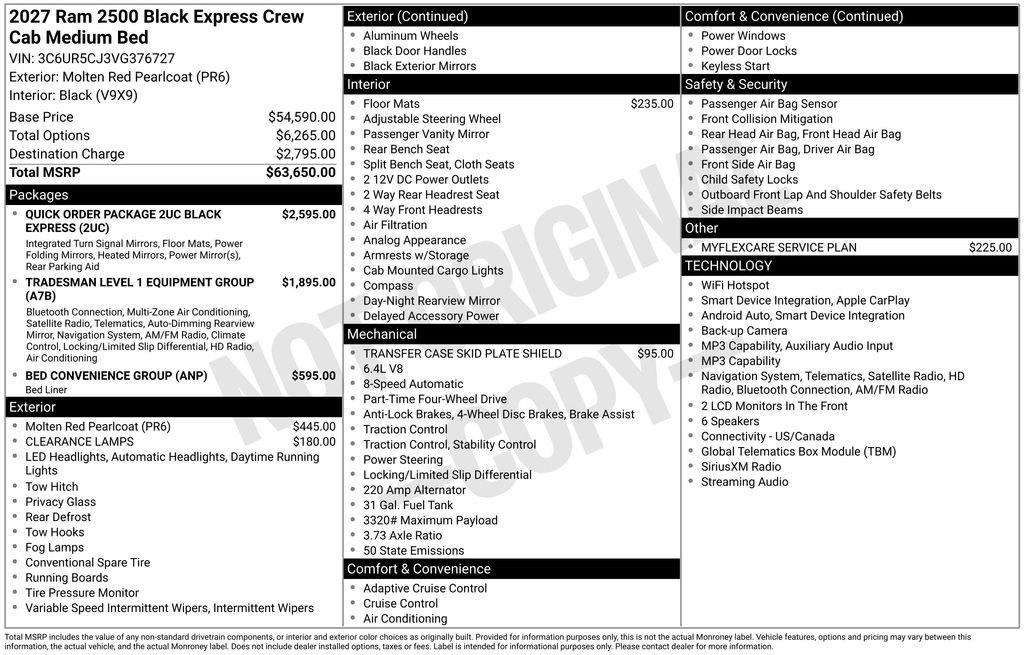 New 2027 RAM 2500 Tradesman AWD/4WD image 2