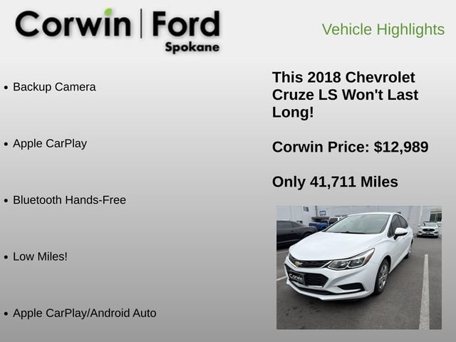 Used 2018 Chevrolet Cruze LS FWD image 6