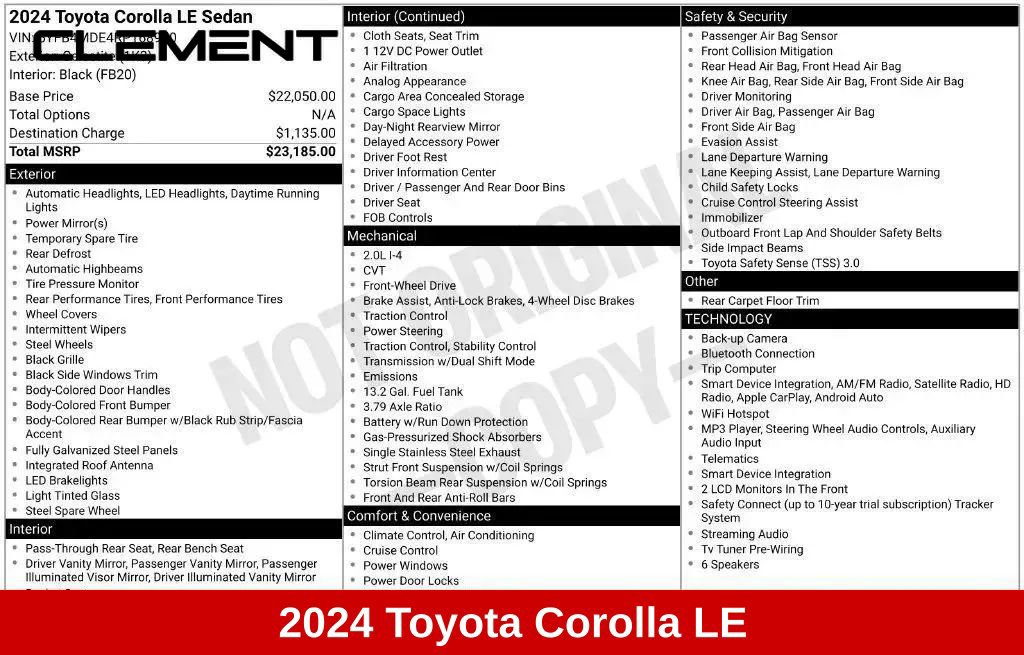 Used 2024 Toyota Corolla LE FWD image 5
