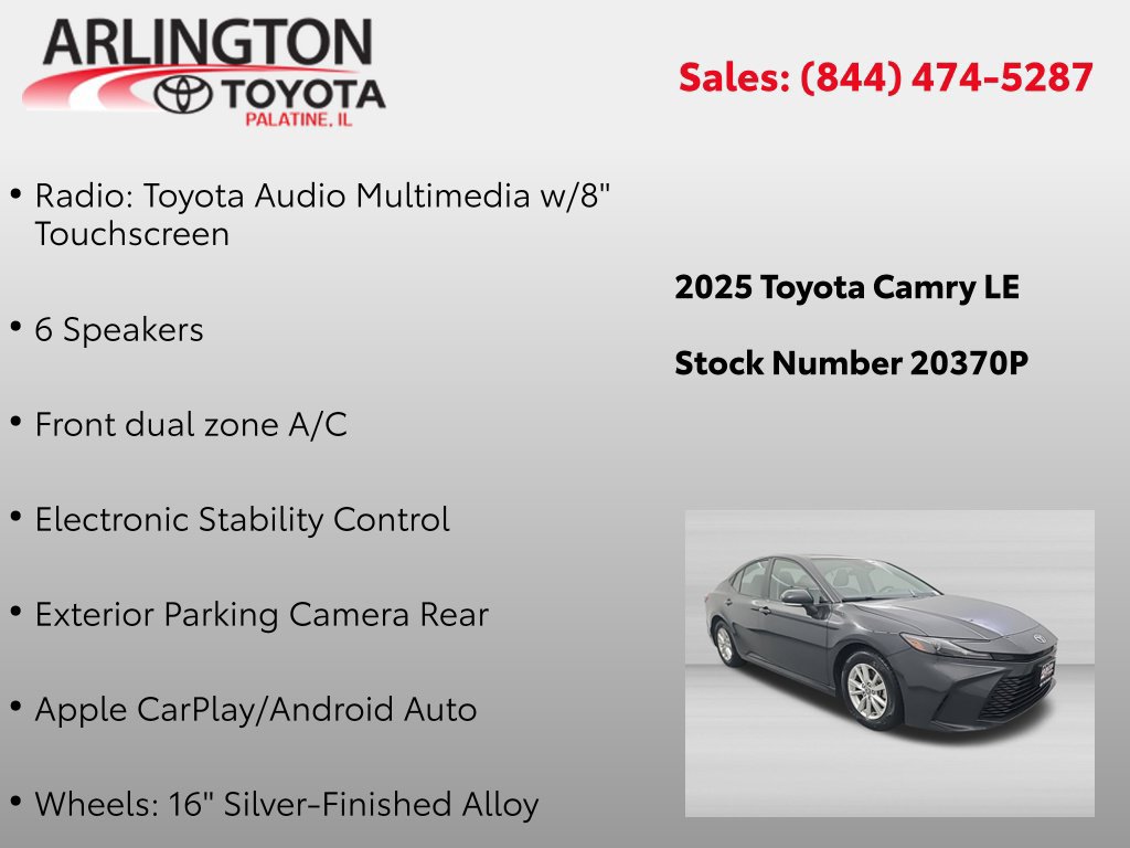 Used 2025 Toyota Camry LE FWD image 4