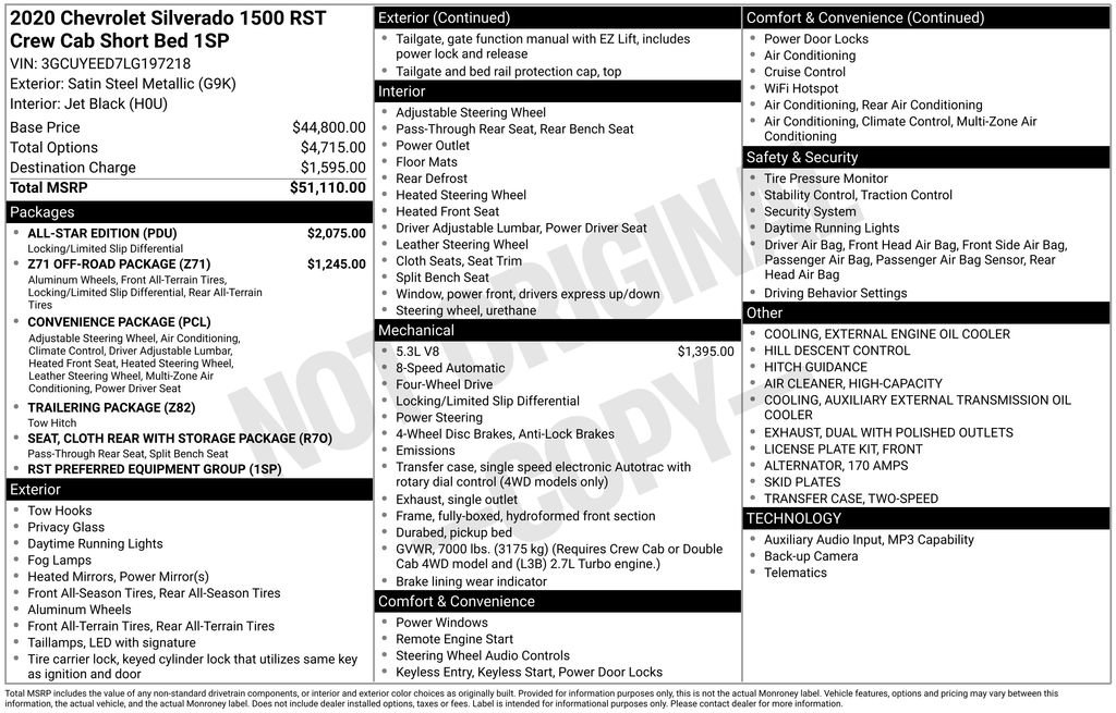 Used 2020 Chevrolet Silverado 1500 RST w/ All-Star Edition AWD/4WD image 28