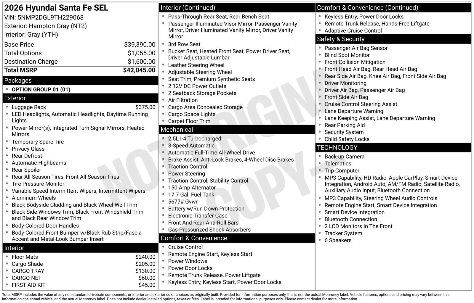 New 2026 Hyundai Santa Fe SEL AWD/4WD image 20