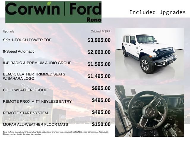 Used 2019 Jeep Wrangler Unlimited Sahara AWD/4WD image 3