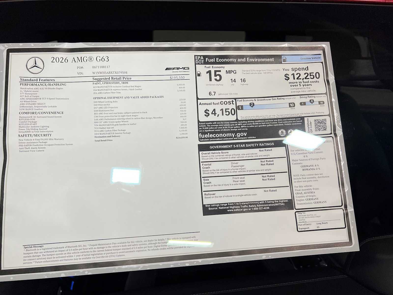 New 2026 Mercedes-Benz G 63 AMG 4MATIC image 48