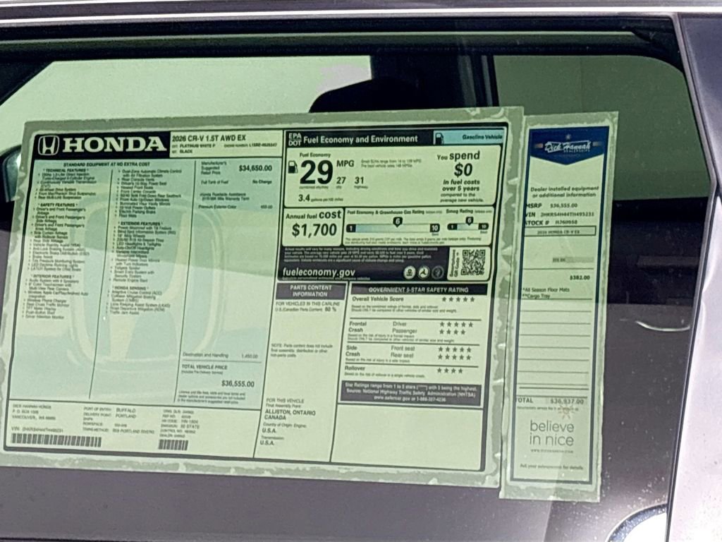 New 2026 Honda CR-V EX image 24