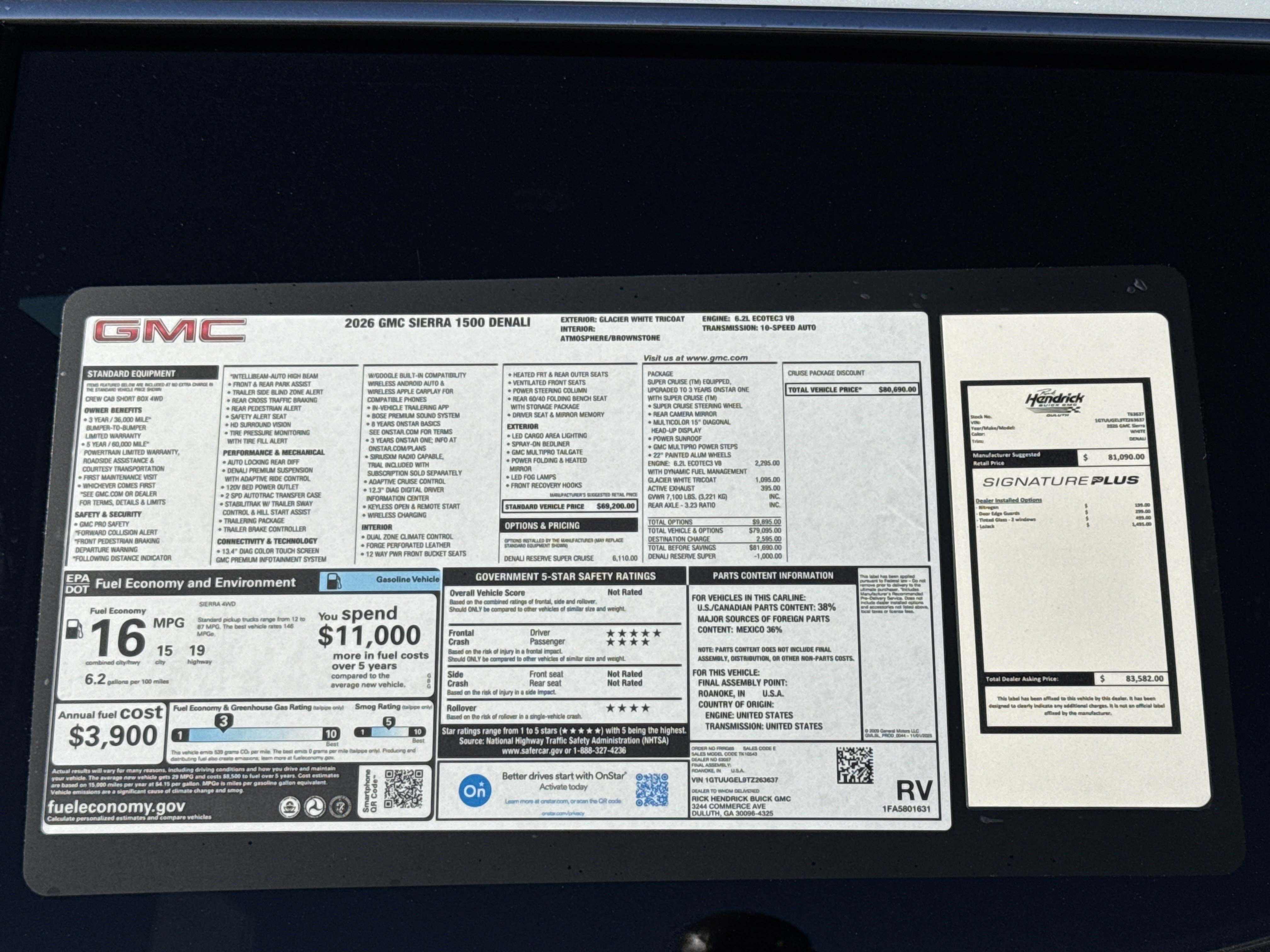 New 2026 GMC Sierra 1500 Denali AWD/4WD image 36