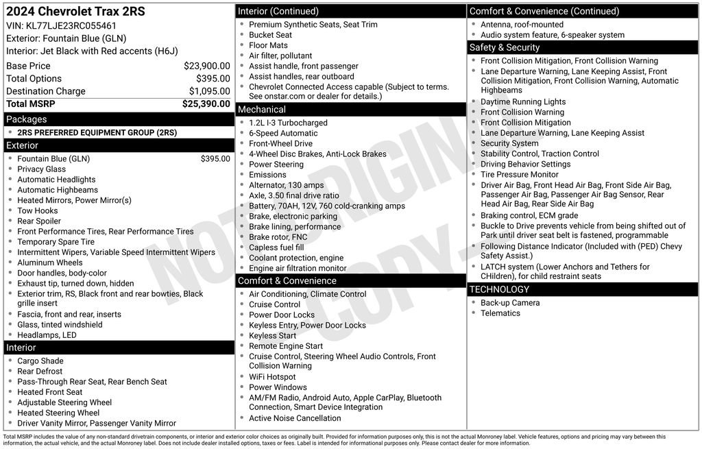 Certified 2024 Chevrolet Trax RS FWD image 43