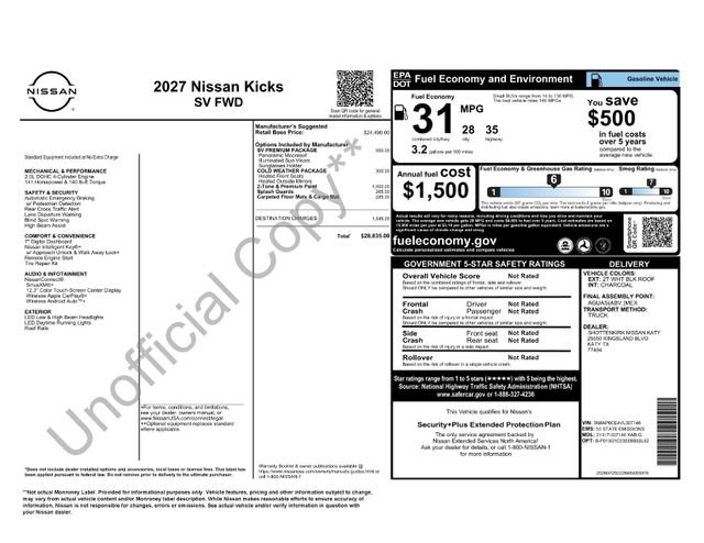 New 2027 Nissan Kicks SV w/ SV Premium Package FWD image 28