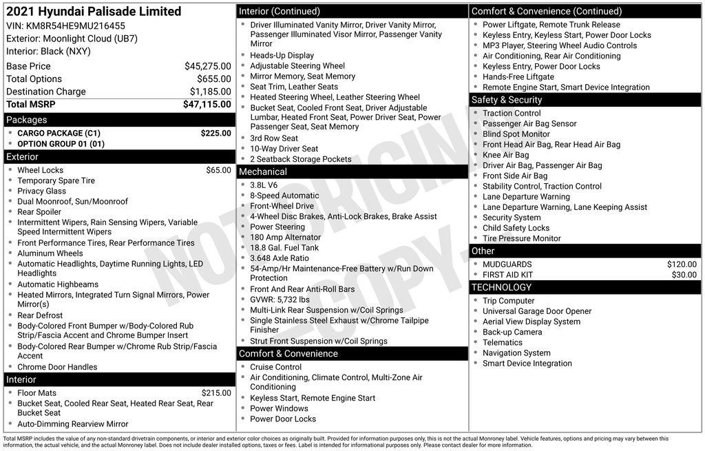 Used 2021 Hyundai Palisade Limited w/ Cargo Package image 37