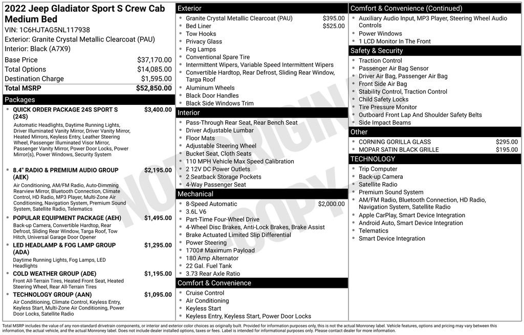 Used 2022 Jeep Gladiator Sport image 34