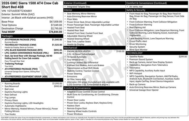 New 2026 GMC Sierra 1500 AT4 w/ AT4 Premium Package AWD/4WD image 26