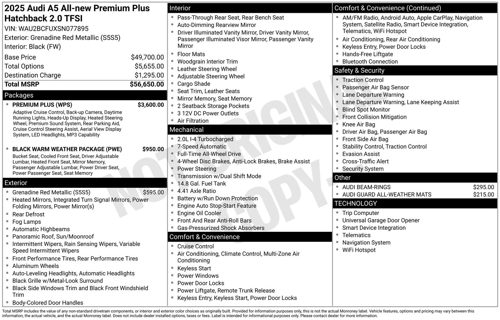 Used 2025 Audi A5 2.0T Premium Plus w/ Premium Plus image 15