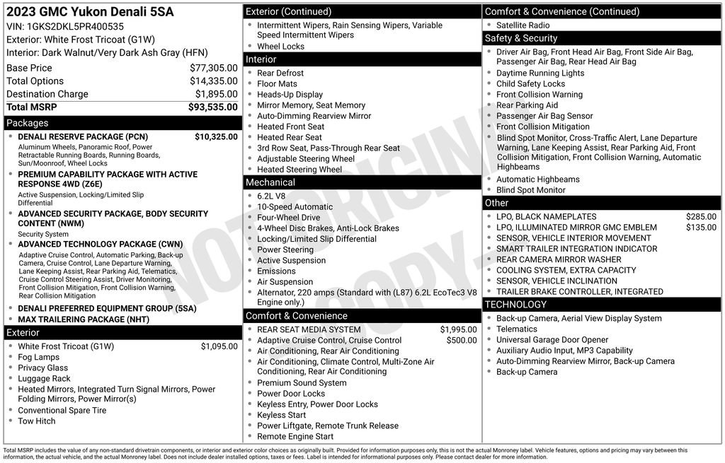 Certified 2023 GMC Yukon Denali w/ Denali Reserve Package AWD/4WD image 9
