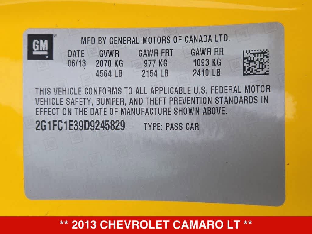 Used 2013 Chevrolet Camaro LT w/ RS Package RWD image 34