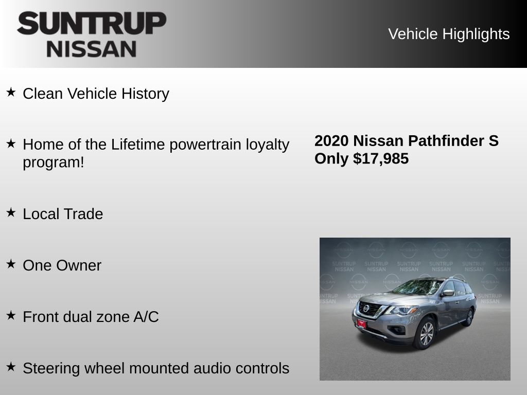 Used 2020 Nissan Pathfinder S AWD/4WD image 8