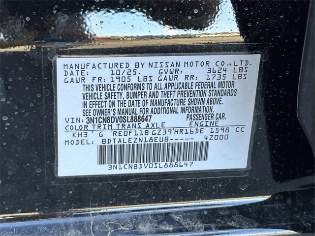 New 2025 Nissan Versa S w/ Trunk Package image 25