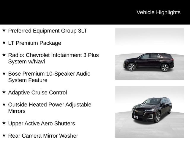 Used 2022 Chevrolet Traverse LT w/ LT Premium Package FWD image 3