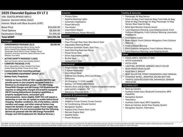 Used 2025 Chevrolet Equinox EV LT w/ Convenience Package image 55