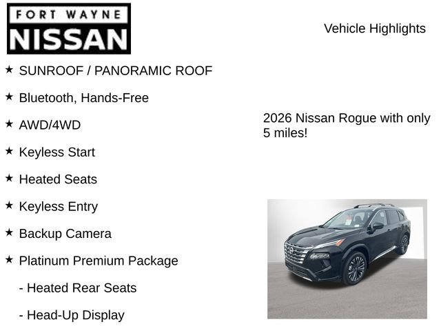 New 2026 Nissan Rogue Platinum w/ Platinum Premium Package AWD/4WD image 8