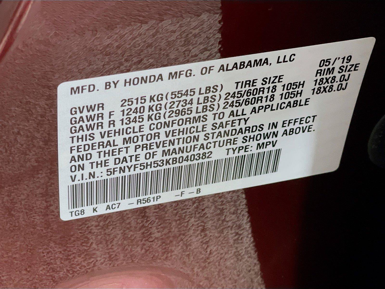 Used 2019 Honda Pilot EX-L image 35