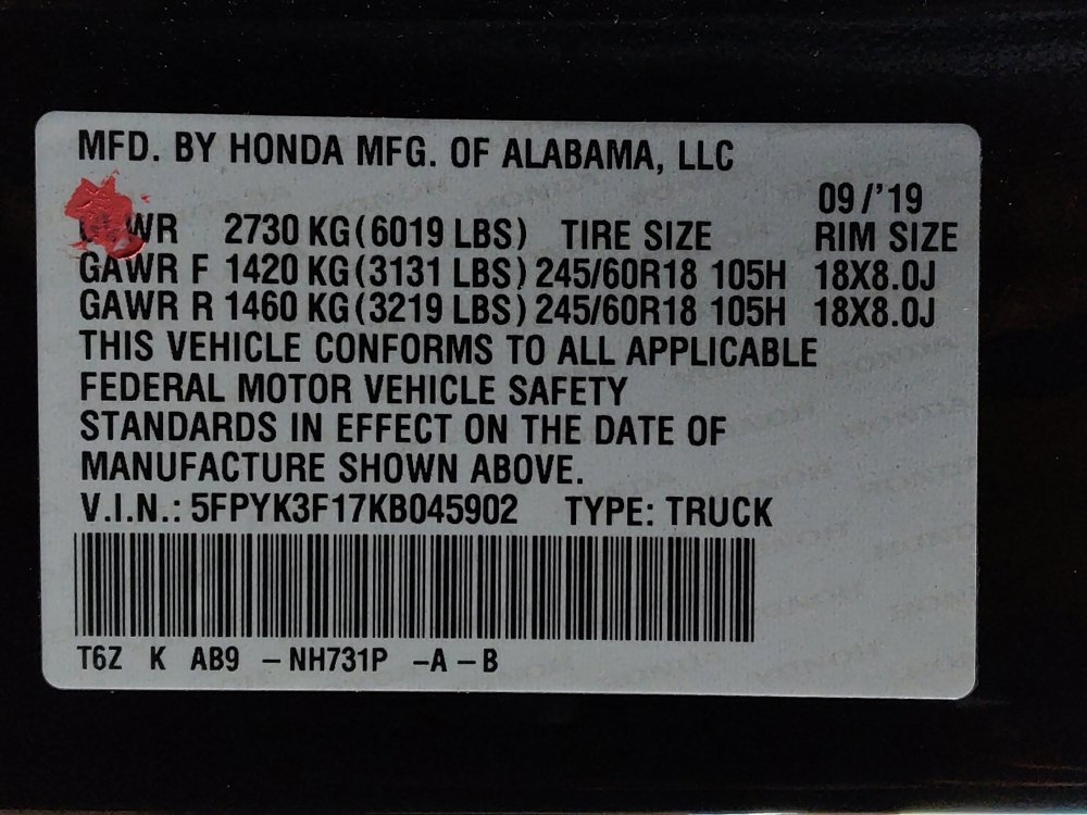 Used 2019 Honda Ridgeline Sport image 33