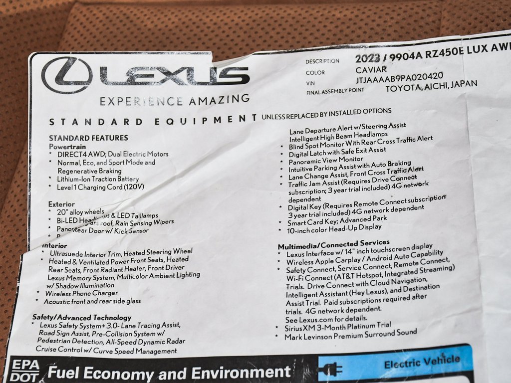 Used 2023 Lexus RZ 450e Premium image 67