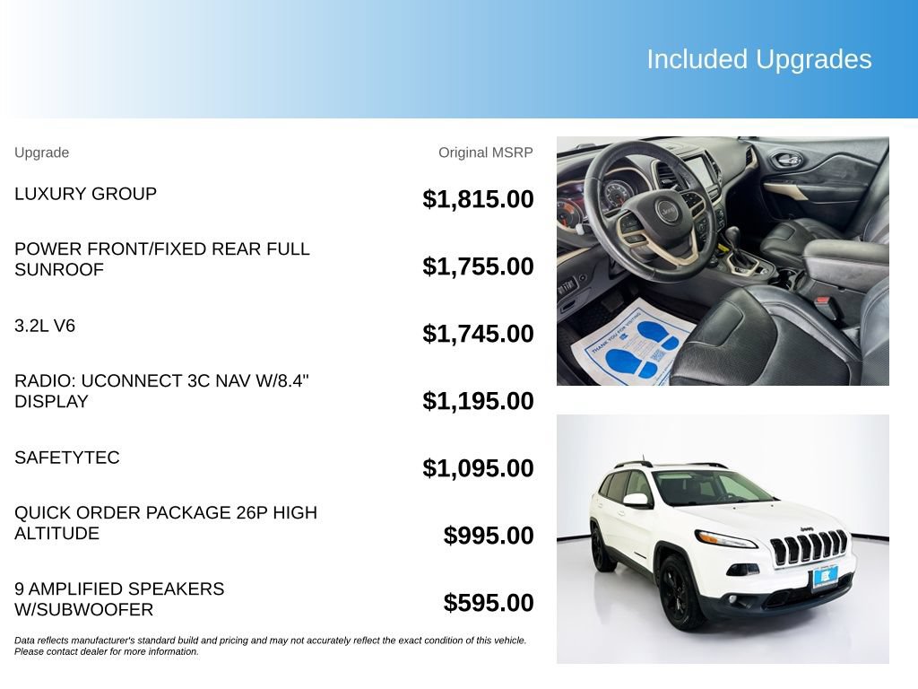 Used 2017 Jeep Cherokee High Altitude w/ Luxury Group AWD/4WD image 5