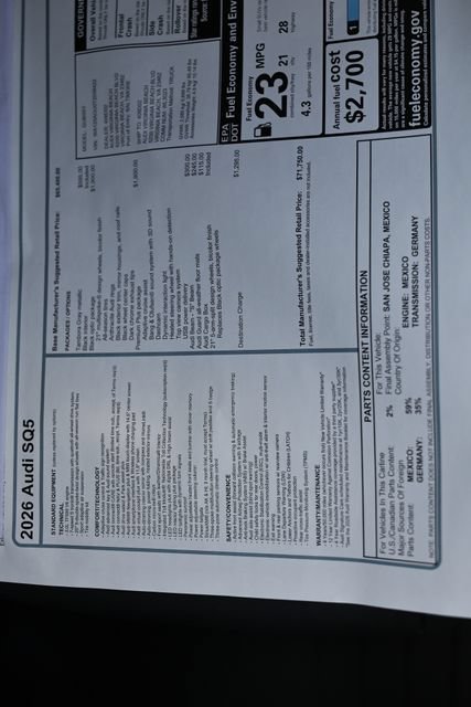 New 2026 Audi SQ5 Premium Plus AWD/4WD image 25