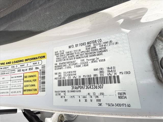 Used 2016 Ford Fusion SE FWD image 17