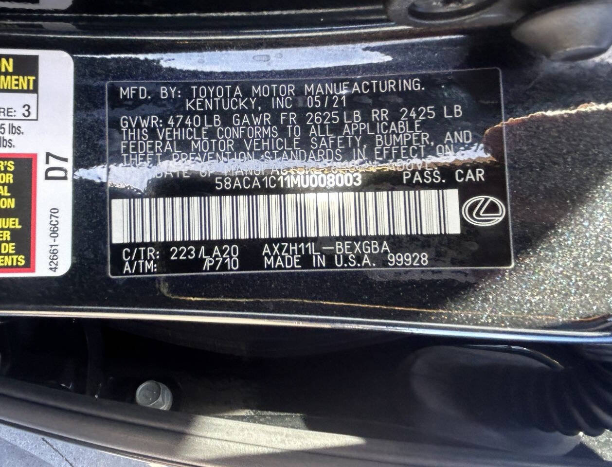 Used 2021 Lexus ES 300h w/ Accessory Package 2 image 14