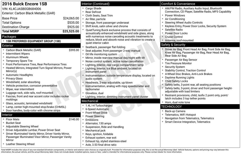 Used 2016 Buick Encore FWD image 14