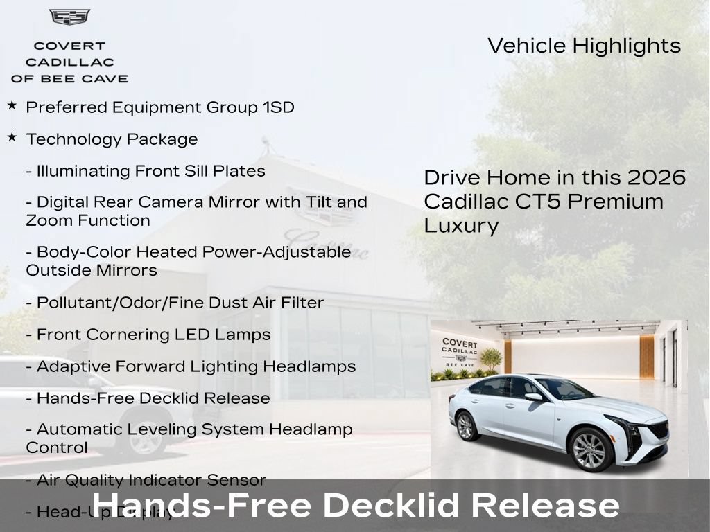 New 2026 Cadillac CT5 Premium Luxury w/ Technology Package RWD image 7