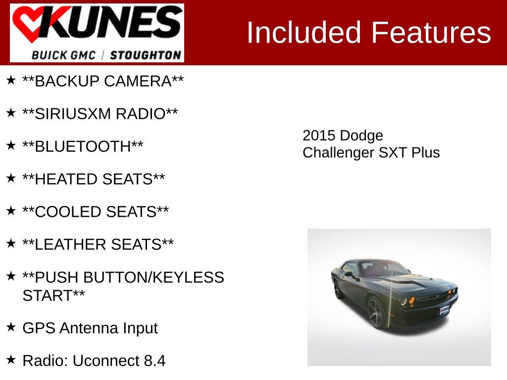 Used 2015 Dodge Challenger SXT Plus image 2