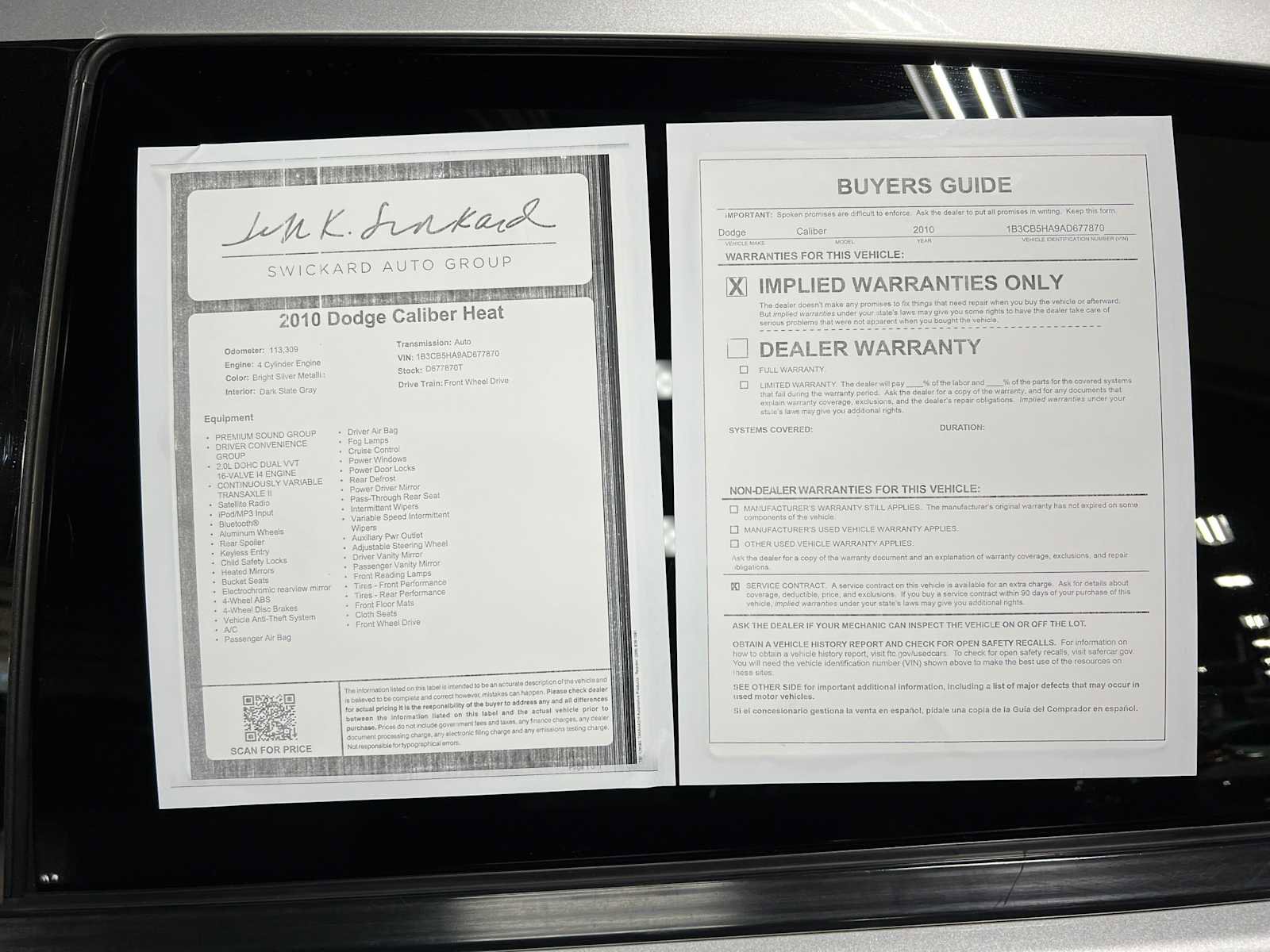 Used 2010 Dodge Caliber Heat w/ Premium Sound Group FWD image 35