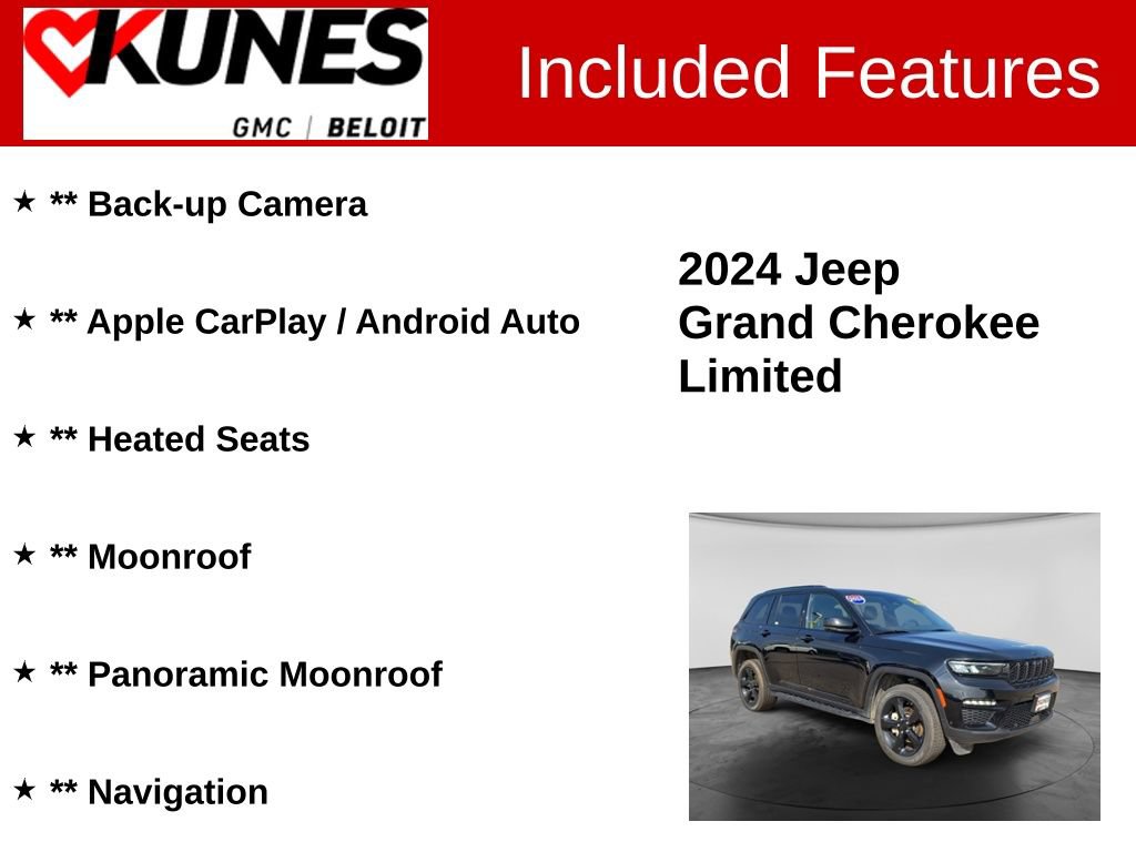Used 2024 Jeep Grand Cherokee Limited w/ Luxury Tech Group II AWD/4WD image 2