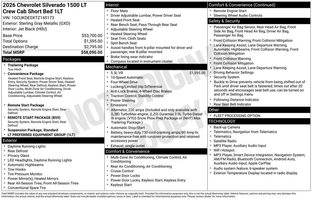 Used 2026 Chevrolet Silverado 1500 LT AWD/4WD image 39