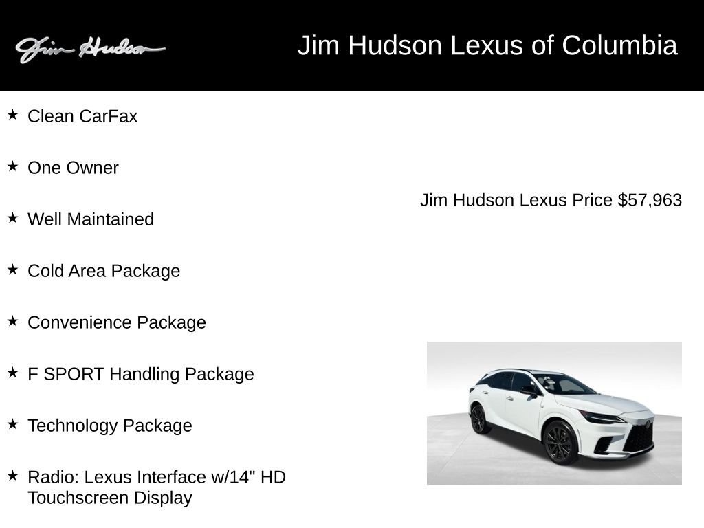 Certified 2024 Lexus RX 350 F Sport w/ Convenience Package AWD/4WD image 3