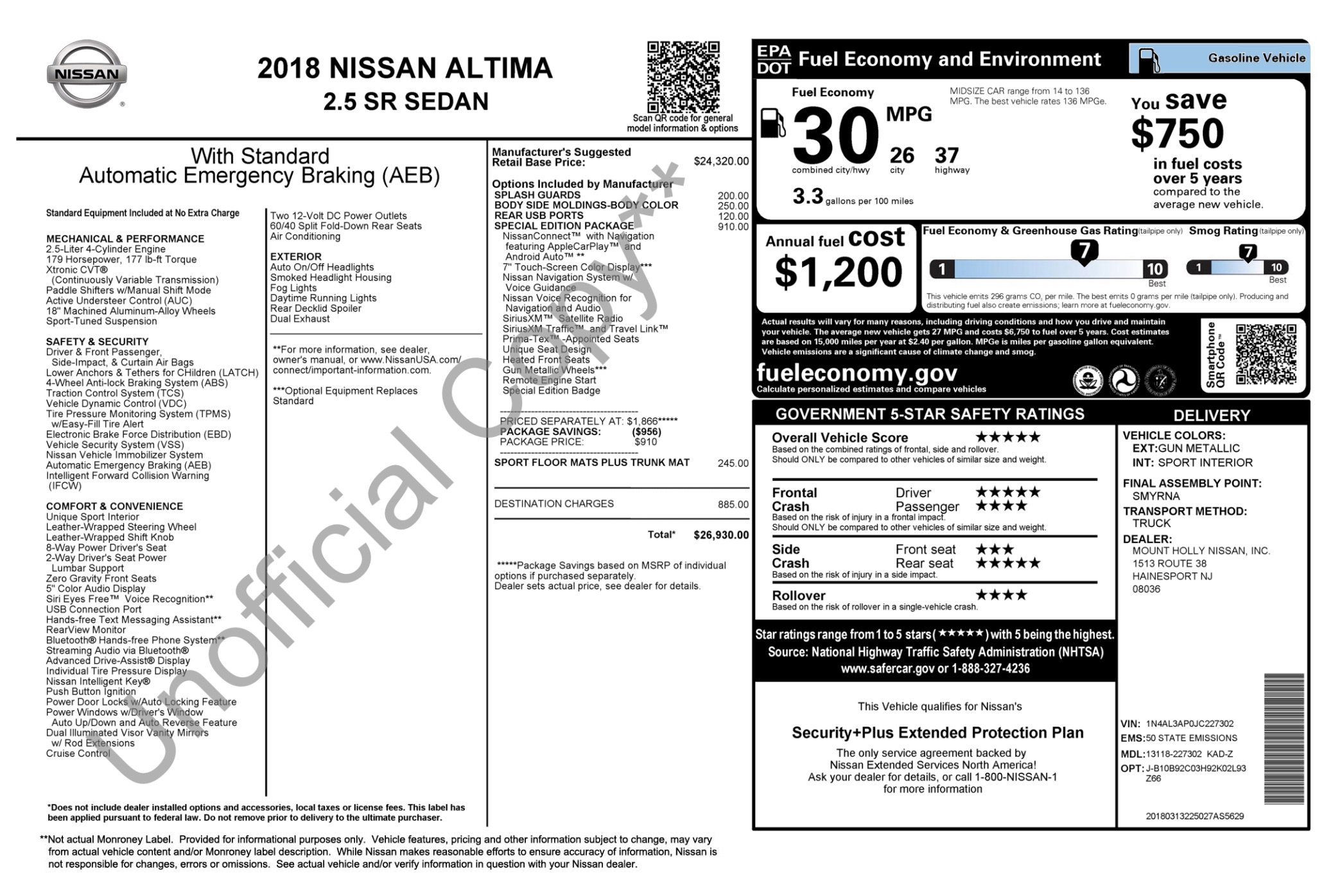 Used 2018 Nissan Altima 2.5 SR w/ SR Special Edition image 5