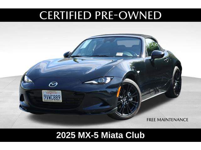 Certified 2025 MAZDA MX-5 Miata Club w/ Weather Package RWD image 1