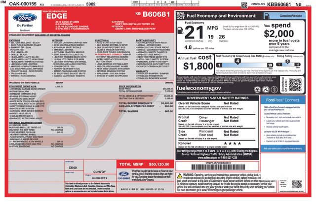 Used 2019 Ford Edge ST w/ Equipment Group 401A image 42