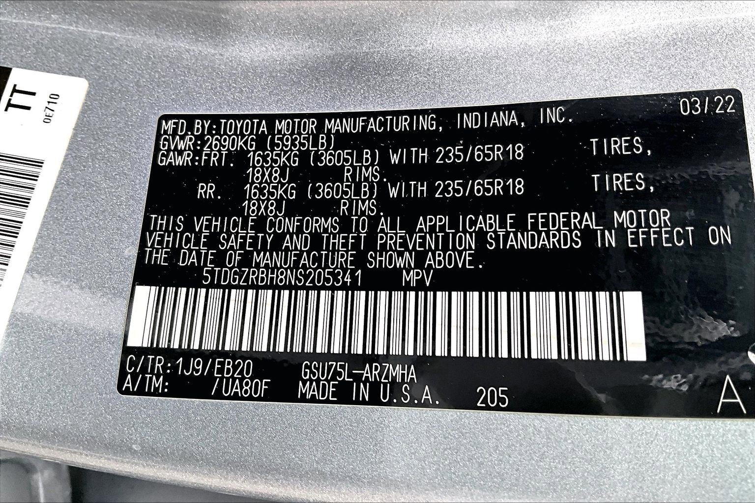 Used 2022 Toyota Highlander XLE AWD/4WD image 31